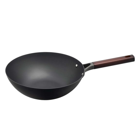 Helens Asian Kitchen Deluxe Pre-Seasoned Wok, Non-Stick Carbon Steel and Wood