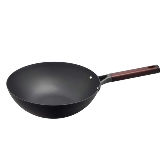 Helen’s Asian Kitchen Deluxe Pre-Seasoned Wok, Non-Stick Carbon Steel and Wood