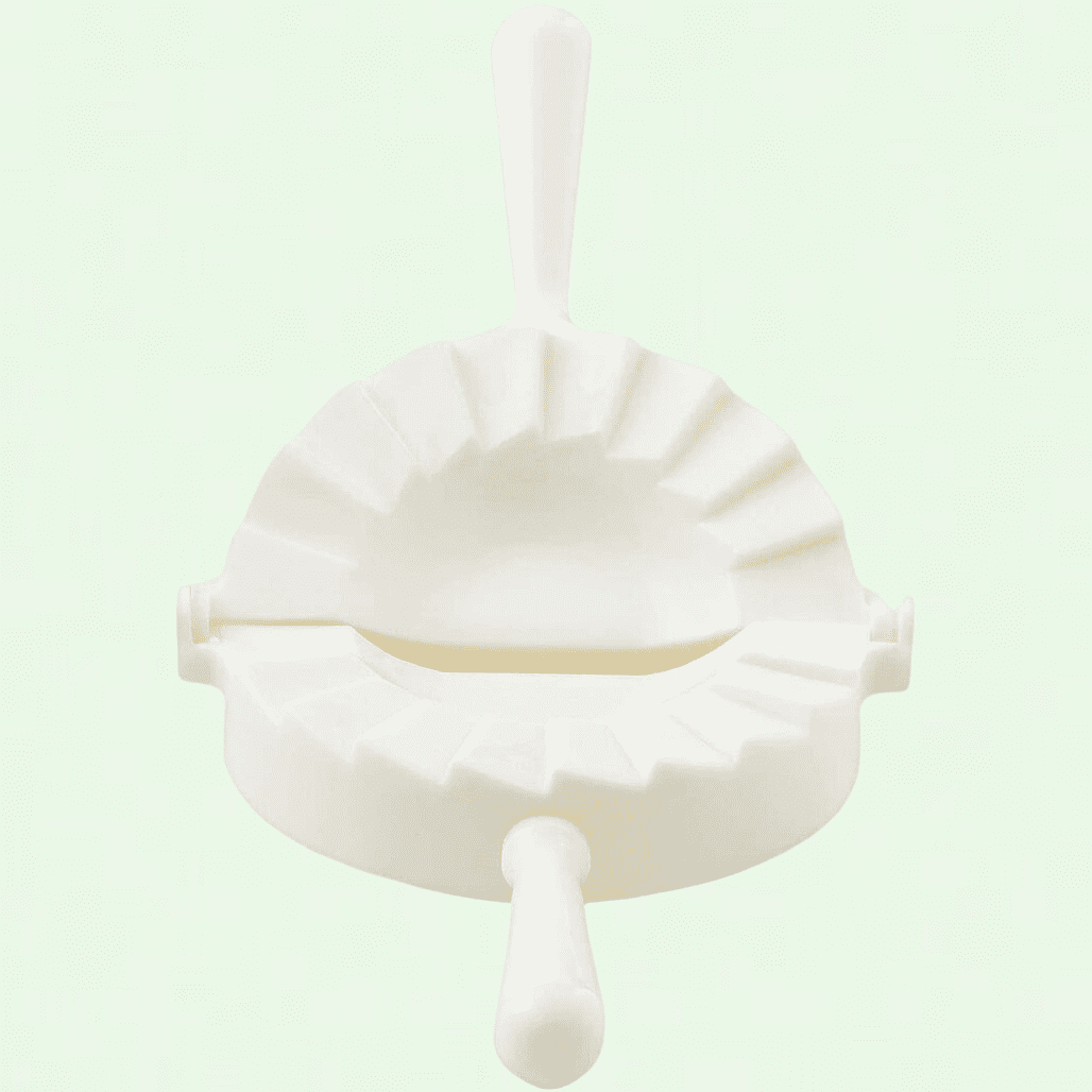 Helen's Asian Kitchen Dumpling Press, 4-Inch Diameter, BPA Free, White