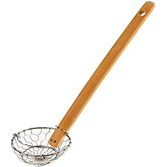 Helen's Asian Kitchen Mini Spider Strainer 3-Inch, Bamboo and Stainless Steel