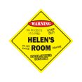 thumbnail image 1 of Helen's Room Sign Crossing Zone Xing | Indoor/Outdoor | 20" Tall kids bedroom decor door children's name boy girl, 1 of 5