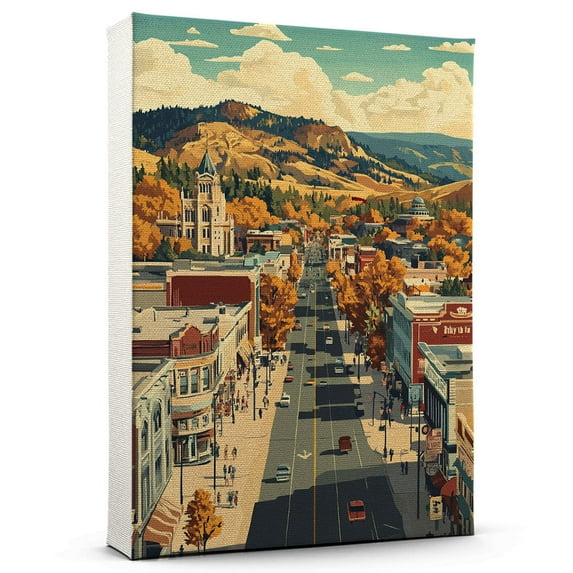 Helena Canvas, Travel Canvas, City Prints Wall Decor, Montana Canvas Decor, Helena Travel Canvas, Montana Canvas - 106AZ588