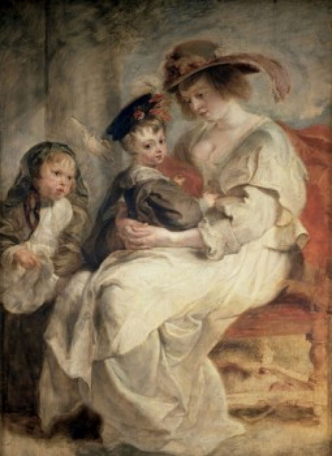 Helena Fourment and Her Children Claire-Jeanne and Francois 17th Century Peter Paul Rubens (1577-1640 Flemish) Musee du Louvre Paris France Canvas Art - Peter Paul Rubens (24 x 36)