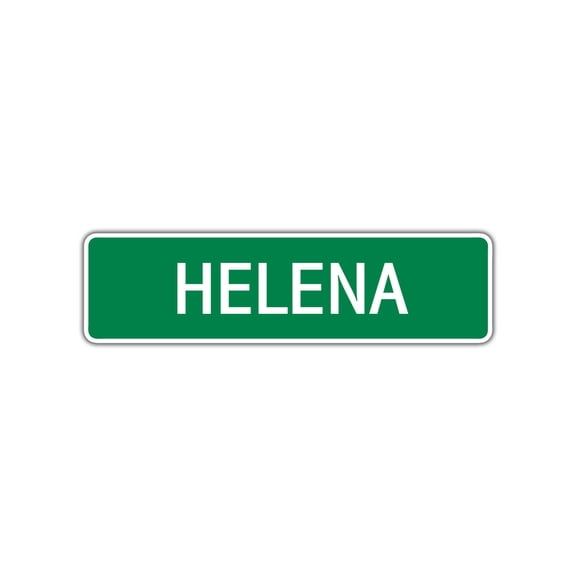 Helena Girls Children Name Letter Printed Plaque Decoration Indoor Outdoor Unique Label Wall Novelty Aluminum Metal Sign 4"x13.5"