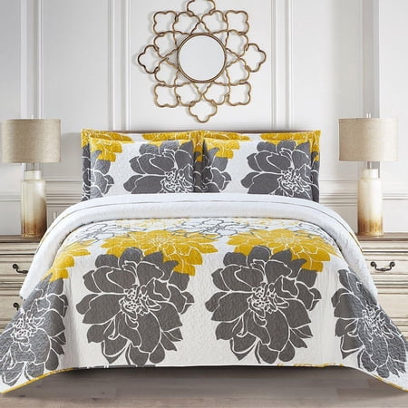 Helena Gold Oversize Quilt / Bedspread Set