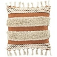 thumbnail image 1 of Helena HNA-010 18"H x 18"W Square Pillow Kit in Burnt Orange/Ivory/Khaki, 1 of 5
