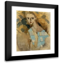 Helene Schjerfbeck 12x14 Black Modern Framed Museum Art Print Titled - Girl from Eydtkuhne II (1927)