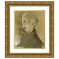 thumbnail image 1 of Helene Schjerfbeck 15x18 Gold Ornate Wood Frame and Double Matted Museum Art Print Titled - The Landlord II (Profile of a Man) (1928), 1 of 4