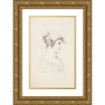 thumbnail image 1 of Helene Schjerfbeck 17x24 Gold Ornate Framed and Double Matted Museum Art Print Titled - A Woman's Profile (1872 - 1874), 1 of 4
