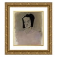 thumbnail image 1 of Helene Schjerfbeck 20x23 Gold Ornate Framed and Double Matted Museum Art Print Titled - Finnish Nurse III (Ester Raiha) (1943), 1 of 4