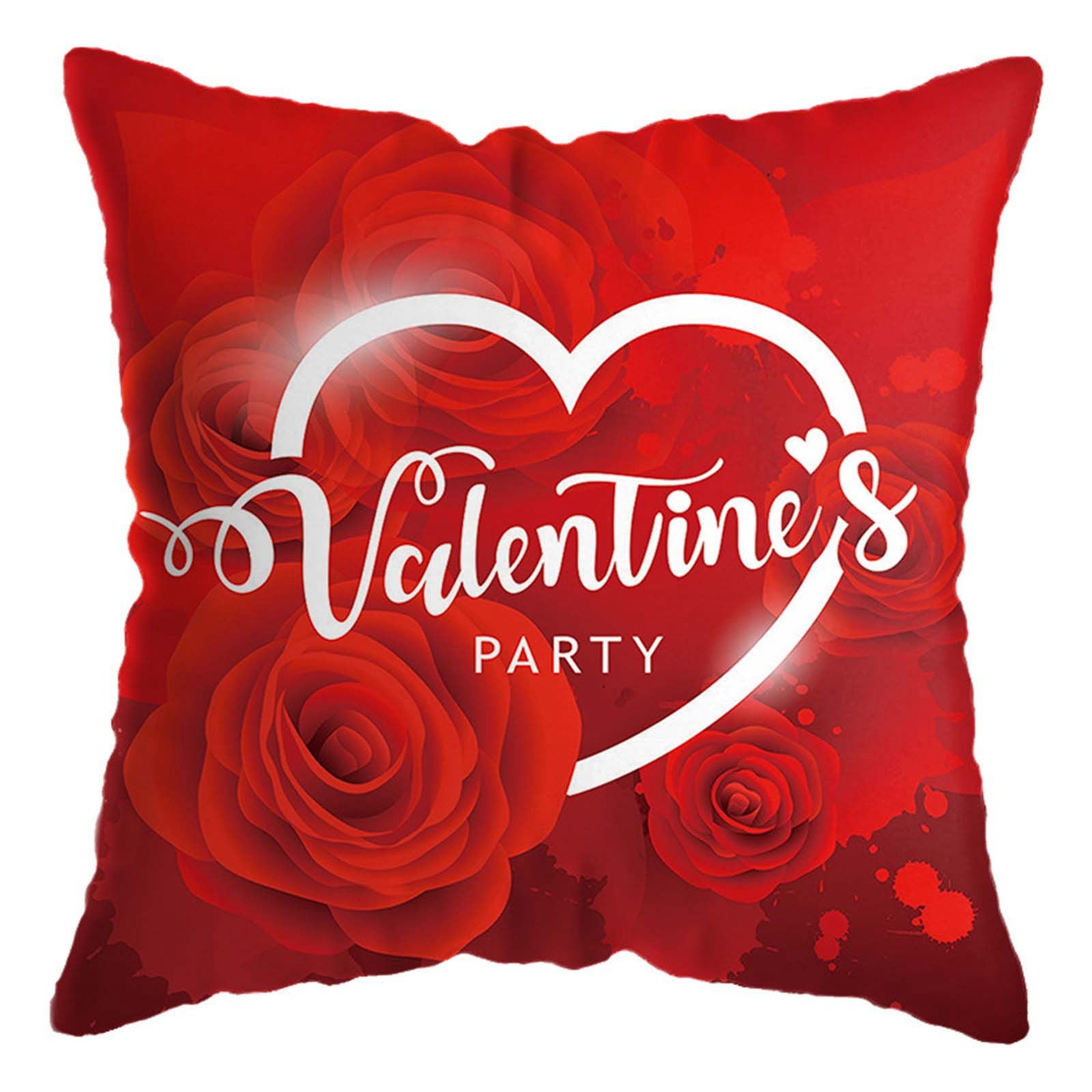 Helenmas Couch Pillow Covers Cushion Letter Printing Valentine's Day