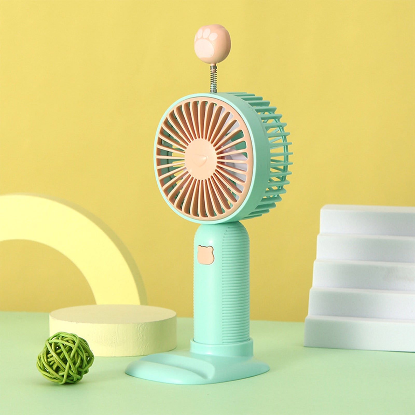 Helenmas Fans Shake Cartoon Mini Fan Charging Belt Base Bracket