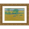 thumbnail image 1 of Helge Johansson 18x12 Gold Ornate Wood Frame and Double Matted Museum Art Print Titled - Oland (1912), 1 of 4