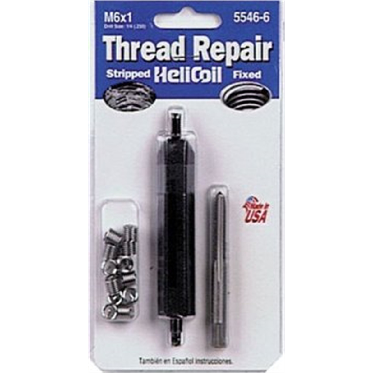 Heli-Coil Thread Repair Kit 12 Inserts Metric M 6mm X 1mm X 9.0mm - image 1 of 2
