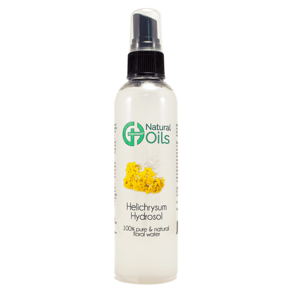 Helichrysum Hydrosol - 4 fl oz - Clear Plastic Bottle w/ Black Spray Cap