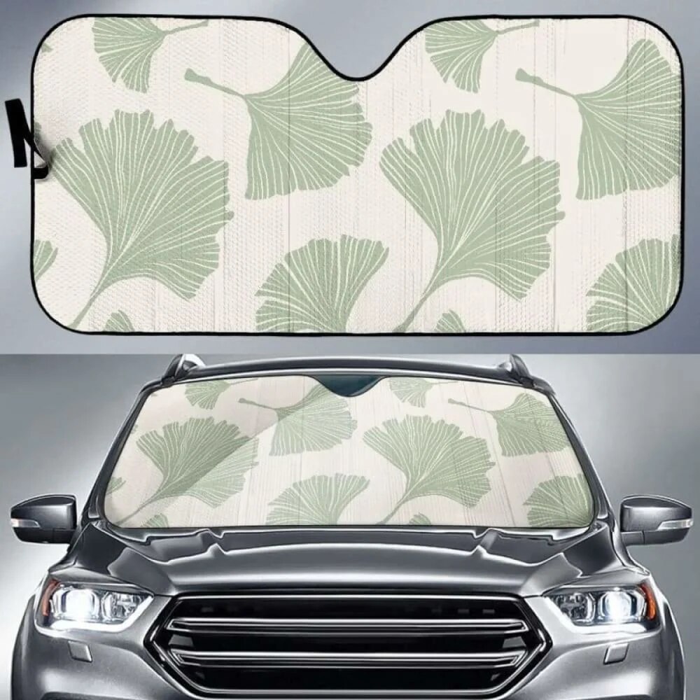 Heliconia Palm Monstera Leaves Sun Visor Car Front Window Universal