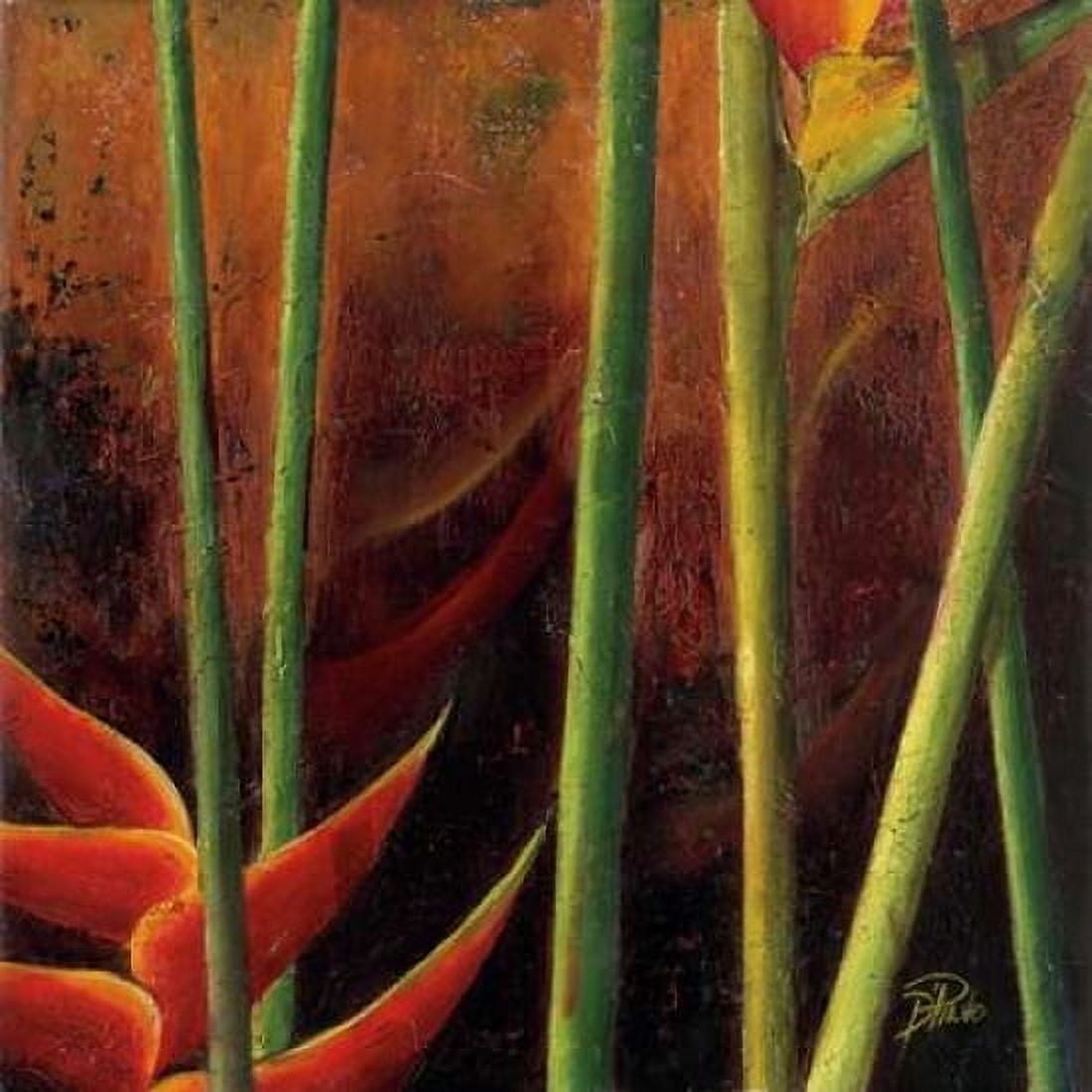 Heliconias En Naranja I Canvas Art - Patricia Pinto (24 x 24)