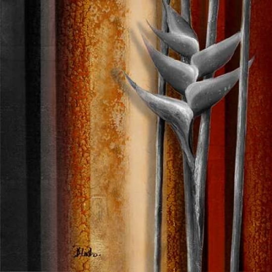 Heliconias and Stripes IV Canvas Art - Patricia Pinto (24 x 24)