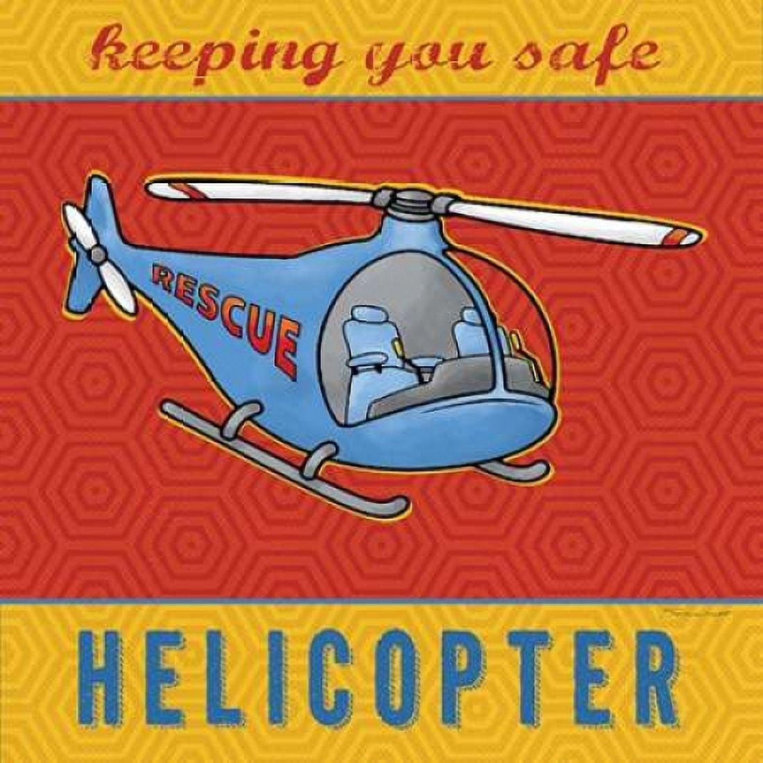 Helicopter Canvas Art - Stephanie Marrott (24 x 24)
