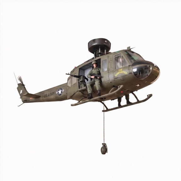 Helicopter Ceiling Fan Decoration, Rotating Helicopter Ceiling Hanging Ornament, 3D Printed Helicopter Attachment for Kids Room, Aviation Enthusiast Gift (Fan Not Included)