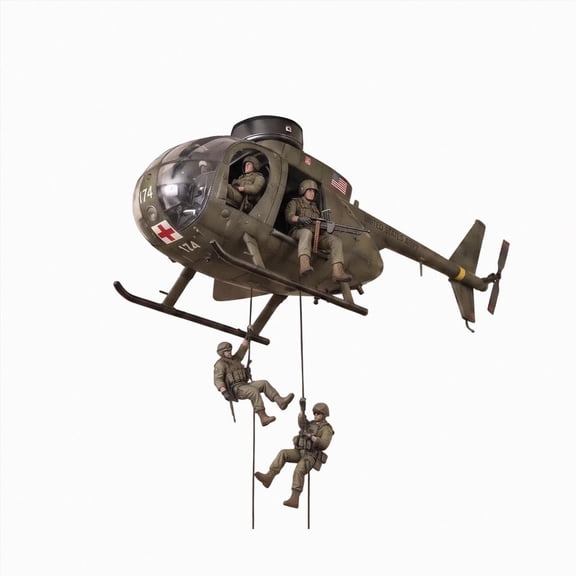 Helicopter Ceiling Fan Decoration, Rotating Helicopter Ceiling Hanging Ornament, 3D Printed Helicopter Attachment for Kids Room, Aviation Enthusiast Gift (Fan Not Included)