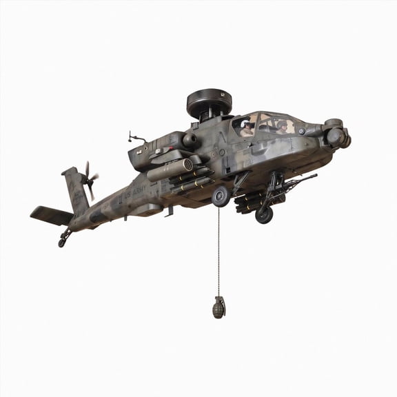 Helicopter Ceiling Fan Decoration, Rotating Helicopter Ceiling Hanging Ornament, 3D Printed Helicopter Attachment for Kids Room, Aviation Enthusiast Gift (Fan Not Included)