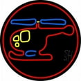 thumbnail image 1 of Helicopter Circle Clear Backing Neon Sign, 26 x 26 in., 1 of 1