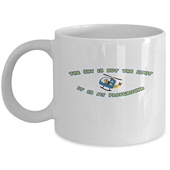 Pilot 11 oz Coffee Mug - The Sky is Not the Limit White Ceramic Gift