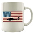 thumbnail image 1 of Helicopter Country Pride Flag 11 oz Coffee Mug - Cool American Humor White Ceramic Gift, 1 of 4