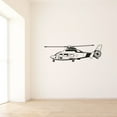 thumbnail image 1 of Helicopter Flying Silhouette Helicopter Chopper Helicopter Different Types Vinyl Wall Art Sticker Decal Home Kids Room Study Room Boys Girls Room Wall Décoration Design Décor Size (16x40 inch), 1 of 3