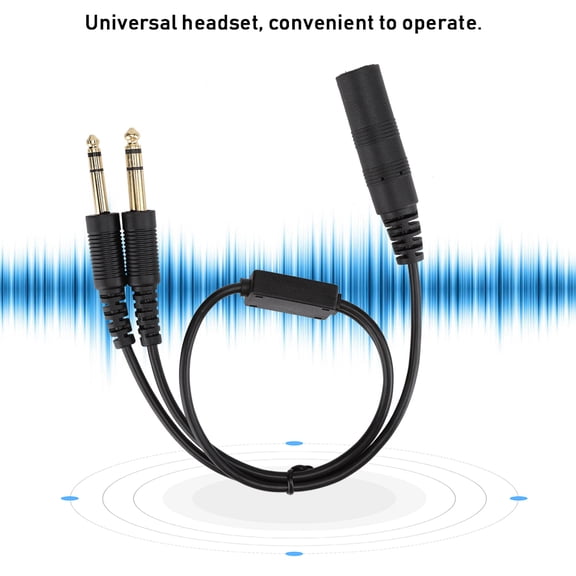 Helicopter Headset Adapter For GA Use, Converts U174/U To .206 .250 Plugs, Durable Build