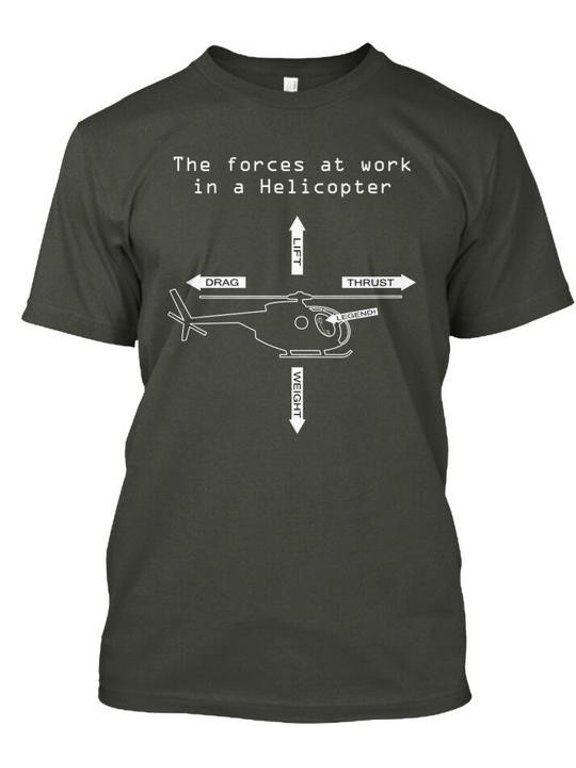 Helicopter Legend Pilot Crewchief Gift Forces T-Shirt Made in USA Size S to 5XL