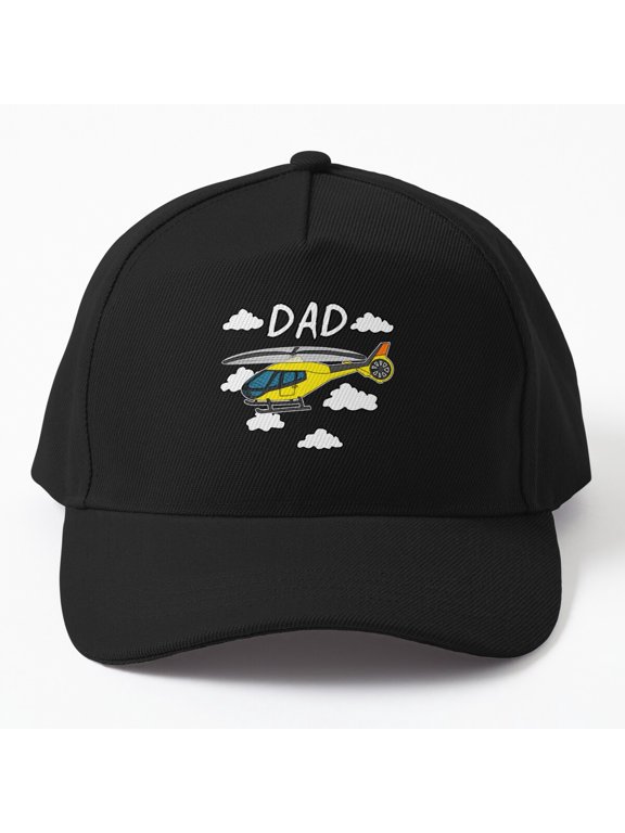 Helicopter Pilot Dad Baseball Hat, Father's Day Aviation Family Graphic Design, Classic Cap