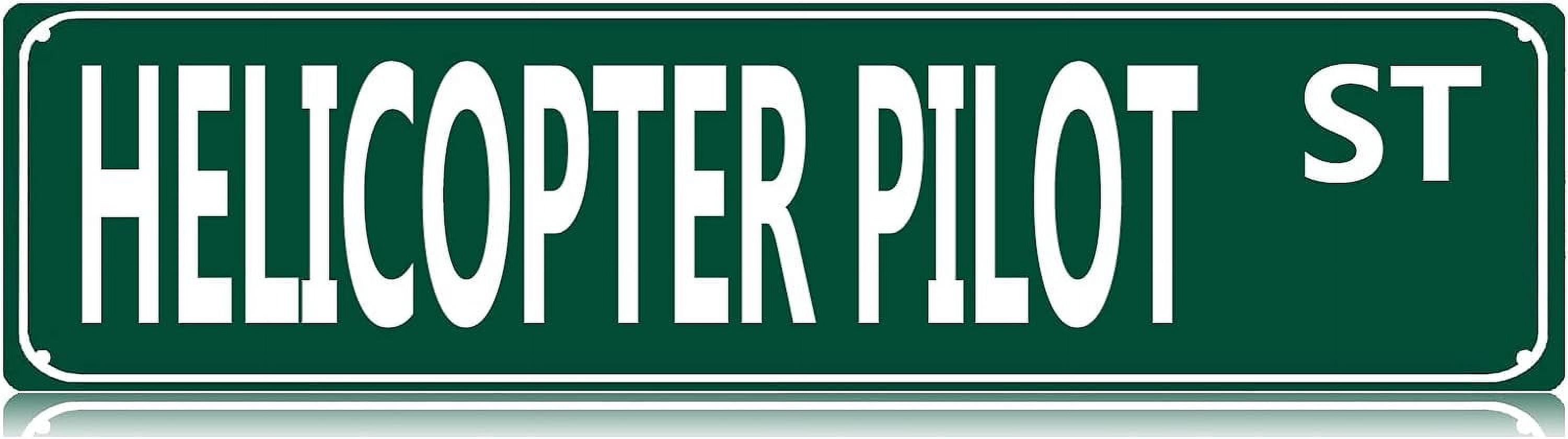 Helicopter Pilot St Metal Tin Sign Military us Army Helmet Funny ...