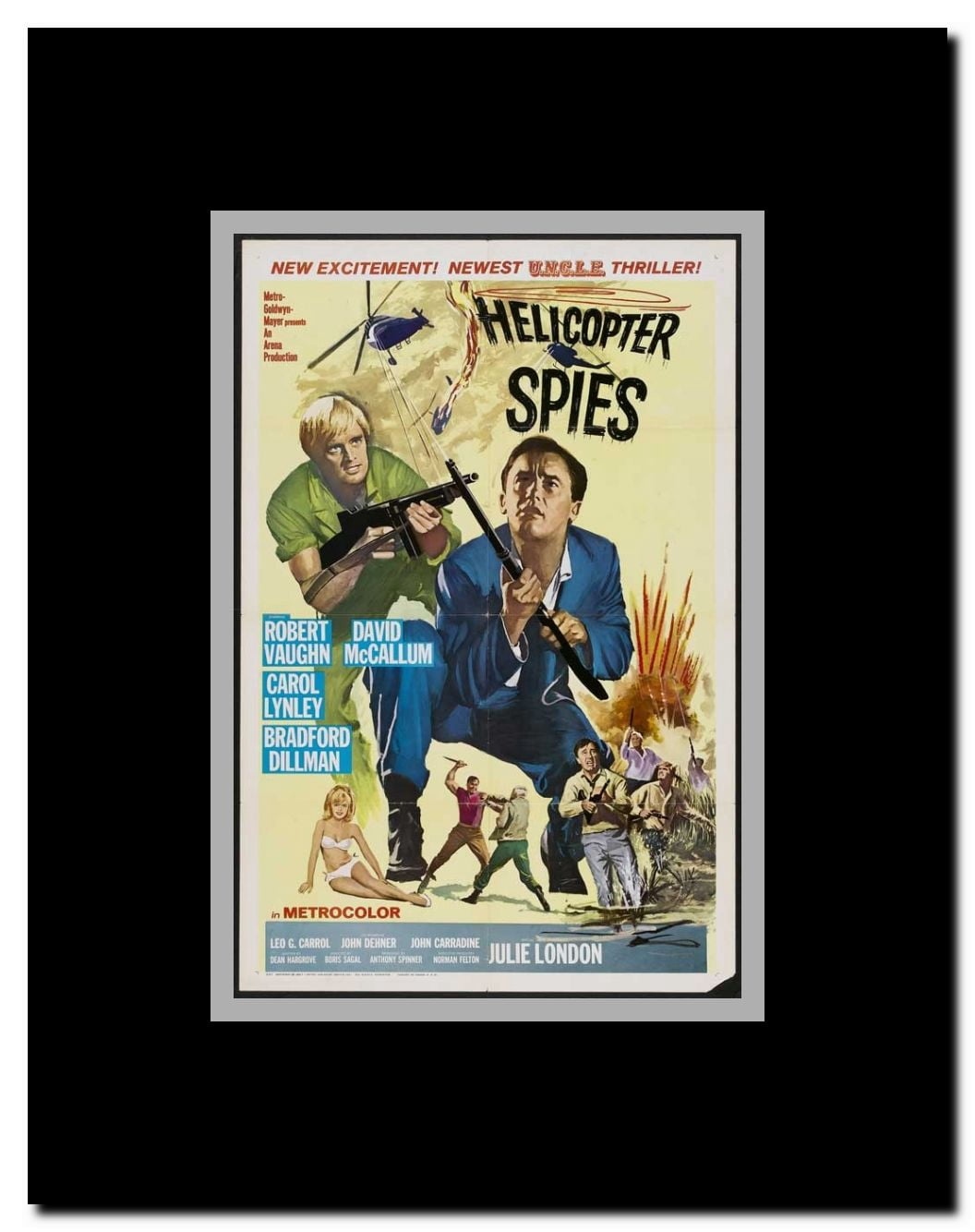 Helicopter Spies Framed Movie Poster