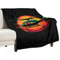 Helicopter Super Soft Blanket Christmas Throw Blanket Flannel Microfiber Blankets for Couch Bed Sofa Fluffy and Warm 30"x40"