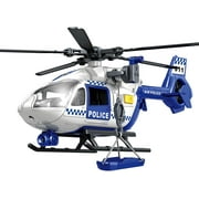 Helicopter Toy with Lights and Sound, Pretend Rescue Helicopter Vehicles, Toys for Boys Ages 3 and Up, Pull Back Propeller and Army Toys, Gifts for Kids