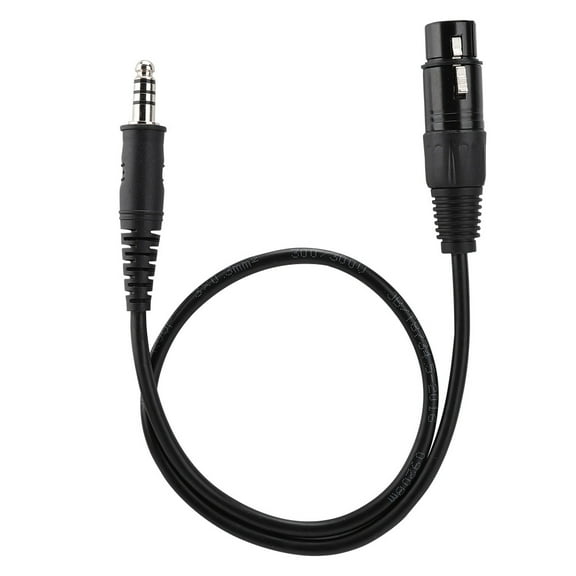 Helicopter to Aviation Headset Adapter Cable Single Male Plug to 5 Pin Female Airbus Connector