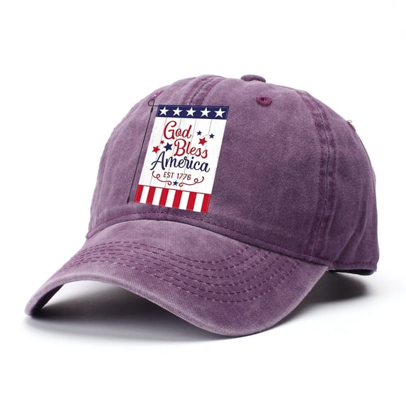 Helii 1776-2026 USA 250th Anniversary Hat – Washed Distressed American Flag Baseball Cap for Men Women, 4th of July Independence Day Retro Cap, Breathable Cotton Outdoor Gift Purple,A
