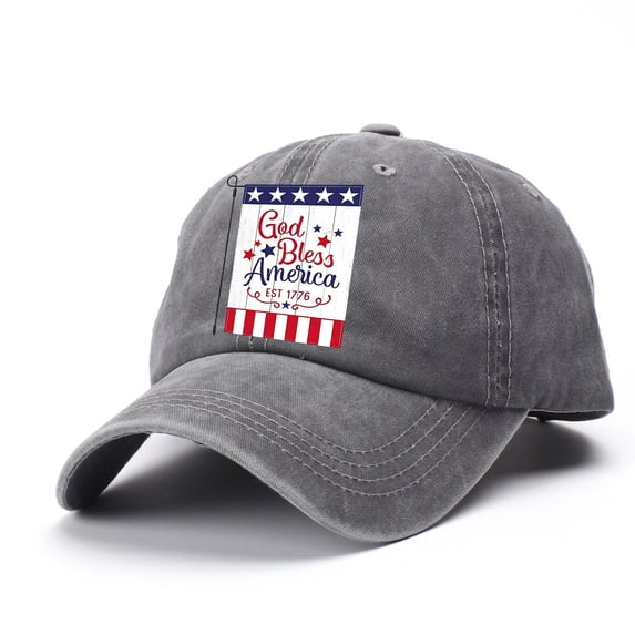 Helii 1776-2026 USA 250th Anniversary Hat – Washed Distressed American Flag Baseball Cap for Men Women, 4th of July Independence Day Retro Cap, Breathable Cotton Outdoor Gift Grey,A