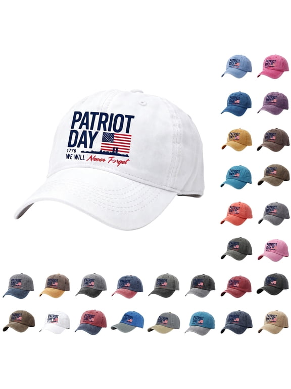 1776 God Bless America Washed Baseball Cap – 250th Anniversary Patriotic Hat for Men Women, Adjustable American Flag Cotton Cap, Vintage Distressed 4th of July Summer Gift Blue,A