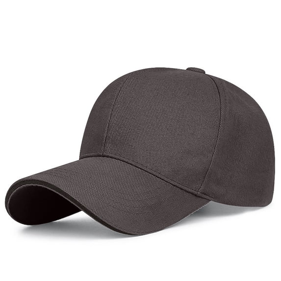 Helii 6-Panel Cotton Baseball Cap – Classic Adjustable Hat for Men Women, Breathable Curved Brim with Ventilation Eyelets & Contrast Stitching, Plain Solid Color Cap Grey,One Size