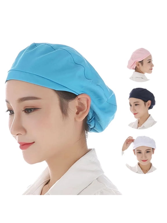 Adjustable Breathable Kitchen Cooking Cap Unisex Dust Proof Work Beanie Hat for Adults Women Men