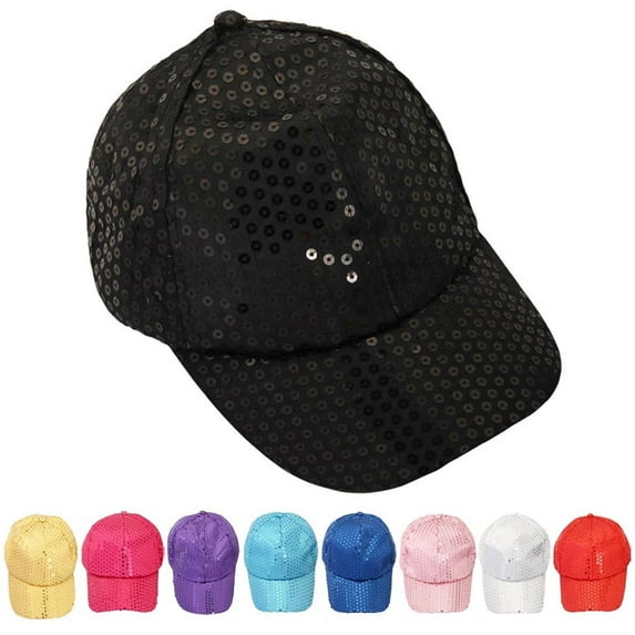 Helii Baseball Cap Sequined Glitter Adjustable Outdoor Sports Unisex