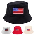 thumbnail image 1 of Helii Black Bucket Hats Sun Beach Hat for Women Men, Outdoor American Flag USA Patriotic Funny Fashion Fishing Hat Sun Hat UV Protection Outdoor Activities Lightweight Hiking Hat, 1 of 6