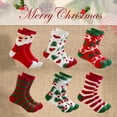 thumbnail image 1 of Helii Christmas Socks for Women Cozy Coral Fleece Crew Socks, Soft Warm Fuzzy Winter Socks with Santa Reindeer Snowflake Print, Holiday Stocking Stuffers Gift for Home Grey,One Size, 1 of 3