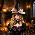 thumbnail image 1 of Helii Clearance Witch Hat for Women Halloween Costume Accessory 6 Styles Available Soft Polyurethane Fiber Comfortable Fit for Halloween Party Cosplay Photo Shoot, 1 of 4