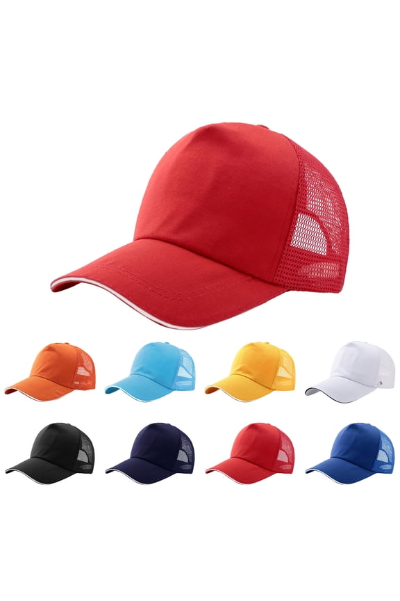 Cotton Mesh Back Baseball Cap for Men & Women - Summer Breathable Sun Protection Casual Outdoor Hat