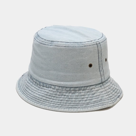 Helii Men Women Unisex Cotton Bucket Hat, Wide Brim Foldable Sun Hat, UPF 50+ UV Protection Packable Hat, Lightweight Beach Hat for Outdoor Hiking Travel BU2,M