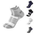 thumbnail image 1 of Helii Men's Low Cut Basketball Socks, Breathable Athletic Ankle Sports Socks with Reinforced Heel & Toe, Moisture Wicking Cushioned Training Socks for Running Gym Dark Gray,One Size, 1 of 4